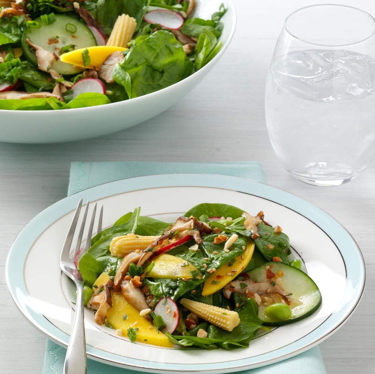 Wilted Shiitake Spinat Salat / grønnsaker ikke salat