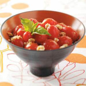Varm Garlicky Drue Tomater / grønnsaker