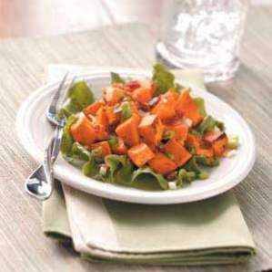Varm Sweet Potato Salat / vinaigrette