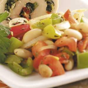 Varm toskansk bønnsalat / grønnsaker ikke salat