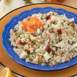 Valnøtt ris salat / side parabolen