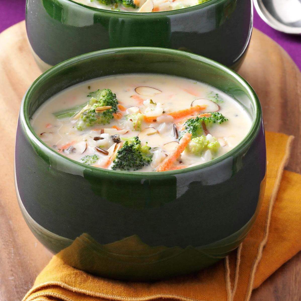 Wild ris med Broccoli suppe / Stovetop - en tallerken
