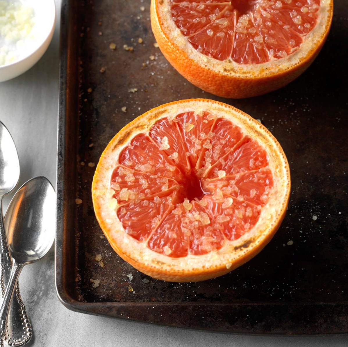Varm grapefrukt med ingefær-sukker / raske oppskrifter