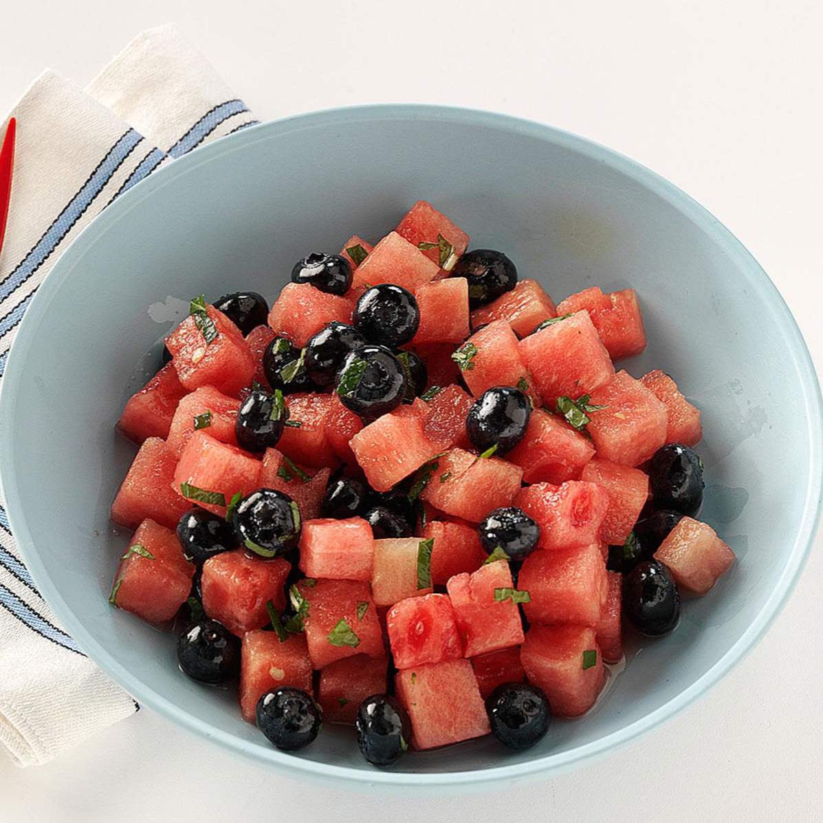 Vannmelon-blåbærsalat / Sommeren picnic inkluderer mem arbeidstid