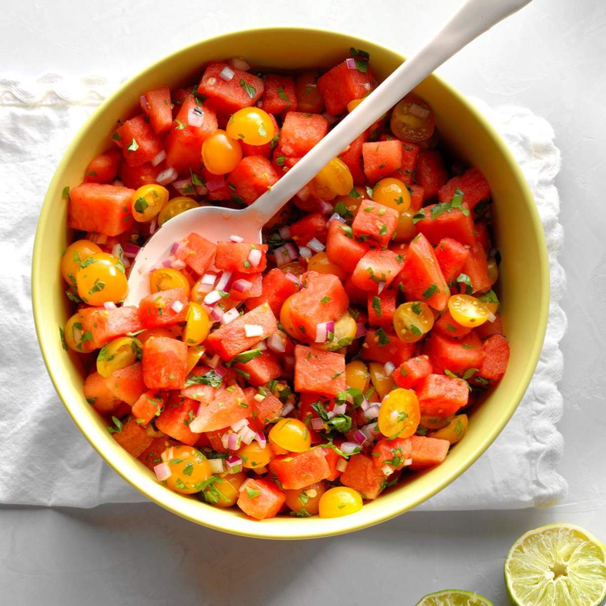 Vannmelon Tomat Salat / grønnsaker ikke salat