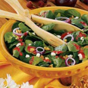 Valnøtt-ost Spinat Salat / salater