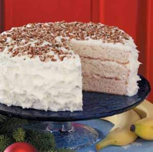 Hvit sjokolade banan kake / Lagdelt / Torte